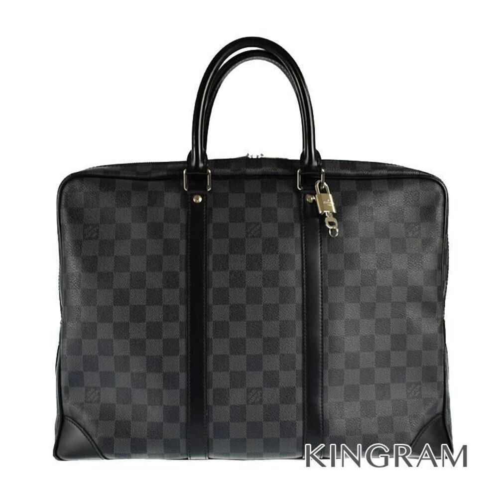 Louis Vuitton Damier Porte documents Voyage PDV Graphite Black Business Bag